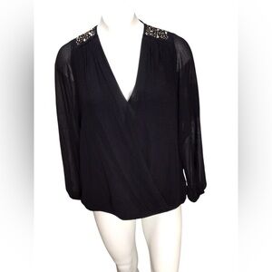 Thalia Sodi Rhinstone Blouse EUC size Large